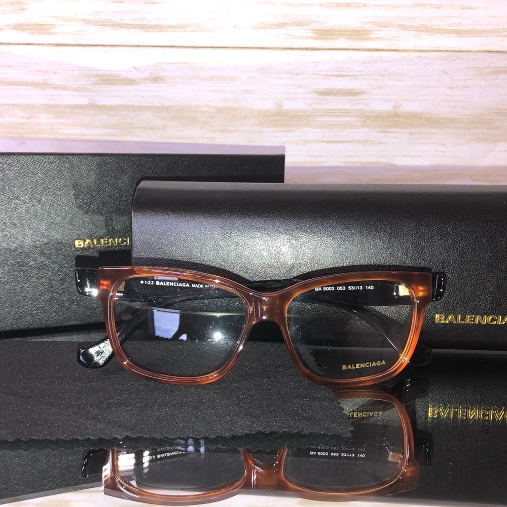 NIC Balenciaga Cognac & Black Optical Eyeglasses